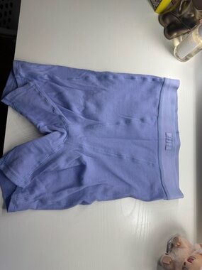 SKIMS Lavender Ribbed Bike Shorts